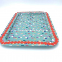 Wholesale rectangle metal tray with aluminum legs in stock