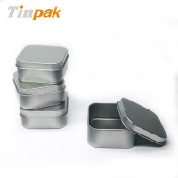 Wholesale Plain silver candle tin containers with metal lid