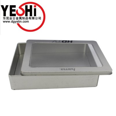 Metal Material and CD /VCD /DVD Industrial Use square tin box with window