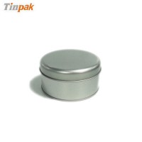 wholesale plain round aluminum candle tin box with lid