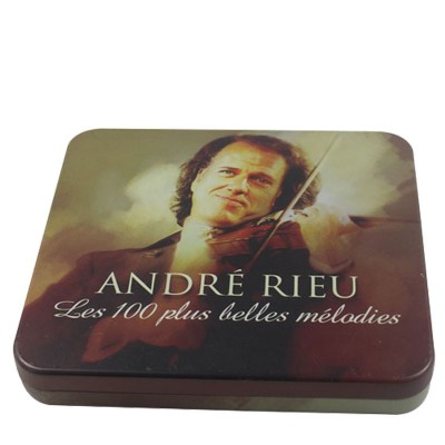 2016 promotion recyclable metal cd/dvd tin box