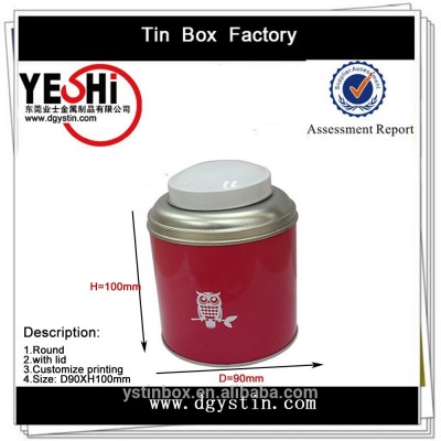 Factory selling metal round candy tin can with custom design