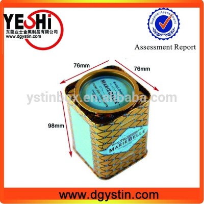 YS 2015 food grade tin can with lid tin cans for food canning biscuit tin can